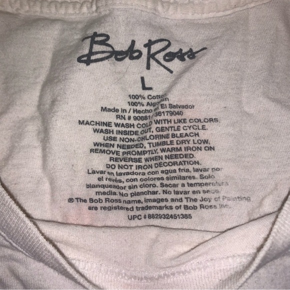 Men’s Bob Ross t shirt size large good vibes only - Picture 3 of 5